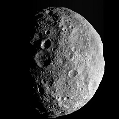 Minor planet Vesta as imaged on September 5, 2012 by the Dawn spacecraft (credit:- NASA/JPL-Caltech/UCLA/MPS/DLR/IDA)