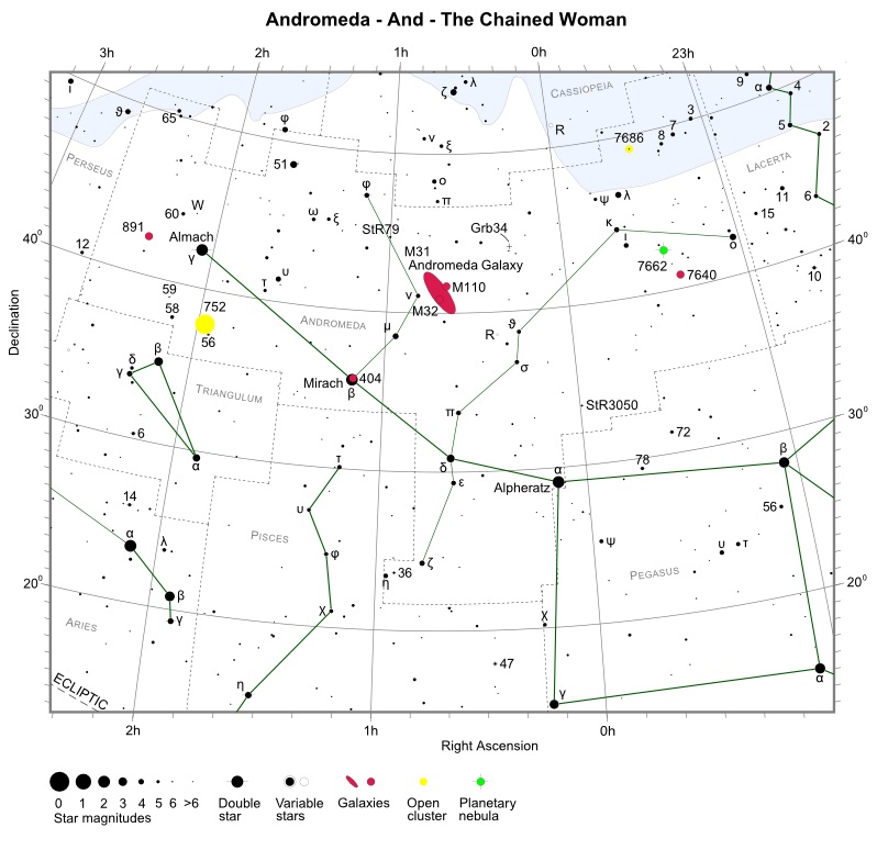 Andromeda Star Chart (credit:- freestarcharts)