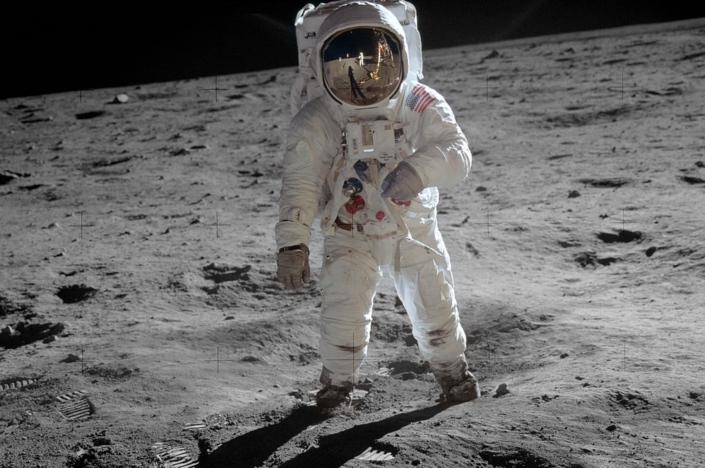 Buzz Aldrin standing on the Sea of Tranquillity (credit:- NASA)