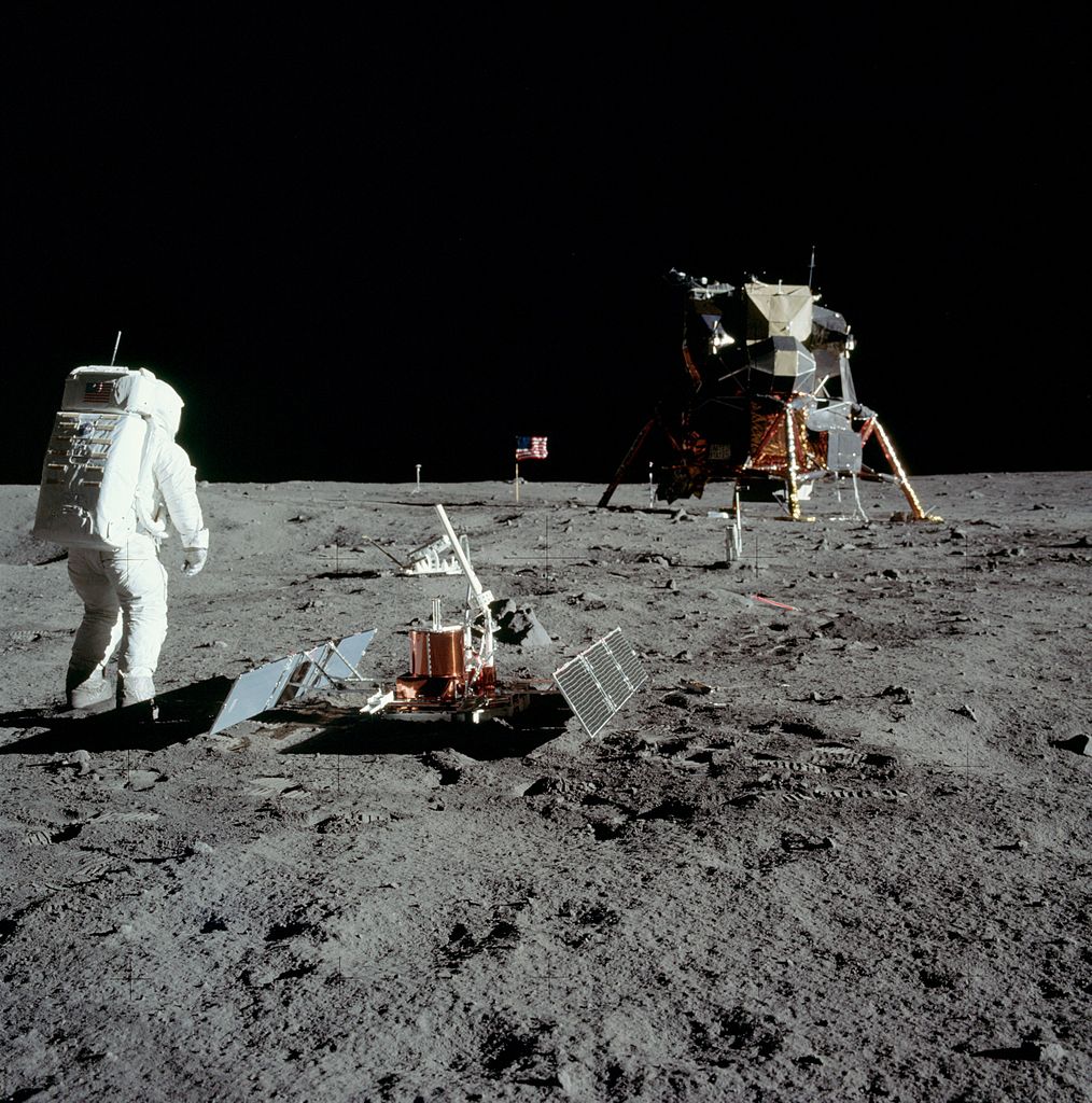 The Apollo 11 landing site (credit:- NASA)