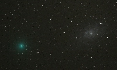 Comet 8P/Tuttle and M33 The Triangulum Galaxy (credit:- Paul Martinez / Philip Brents)