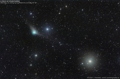 Comet PanSTARRS (C/2013 X1)as imaged on May 11, 2016 (credit - José J. Chambó / cometografia.es)