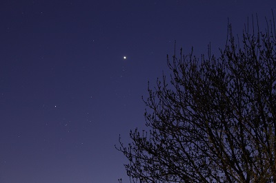Venus is a brilliant evening star this month (www.freestarcharts.com)