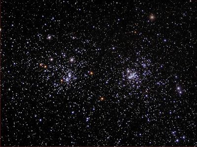 NGC 884 (left) and NGC 869 (right) The Double Cluster (credit:- Michael Fulbright - MSFAstro.net - http://msfastro.net)
