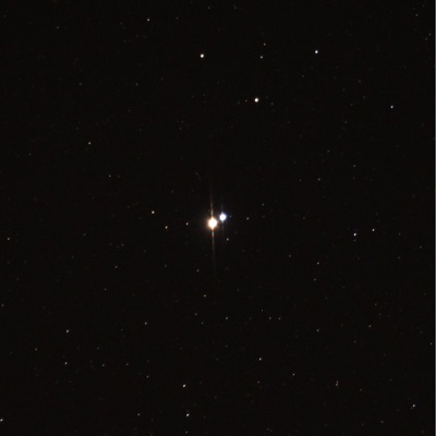 Albireo is a striking double star through amateur telescopes (credit:- freestarcharts)