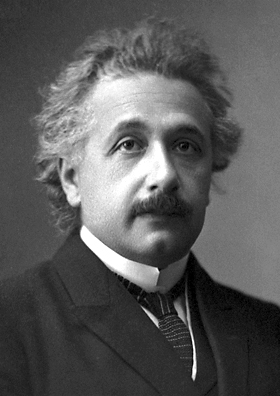 Albert Einstein (credit:- Official 1921 Nobel Prize in Physics photograph)