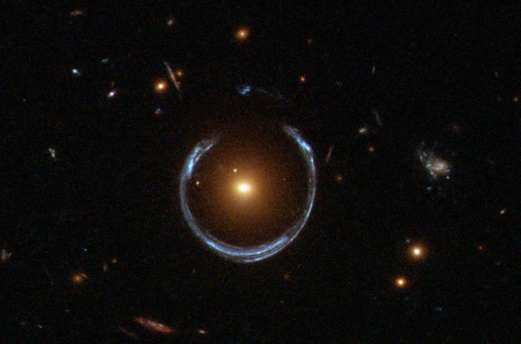 LRG 3-757 Einstein Ring (credit:- NASA, The Hubble Heritage Team (AURA/STScI)